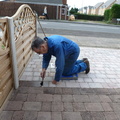 Applying Dyebrick to Driveway